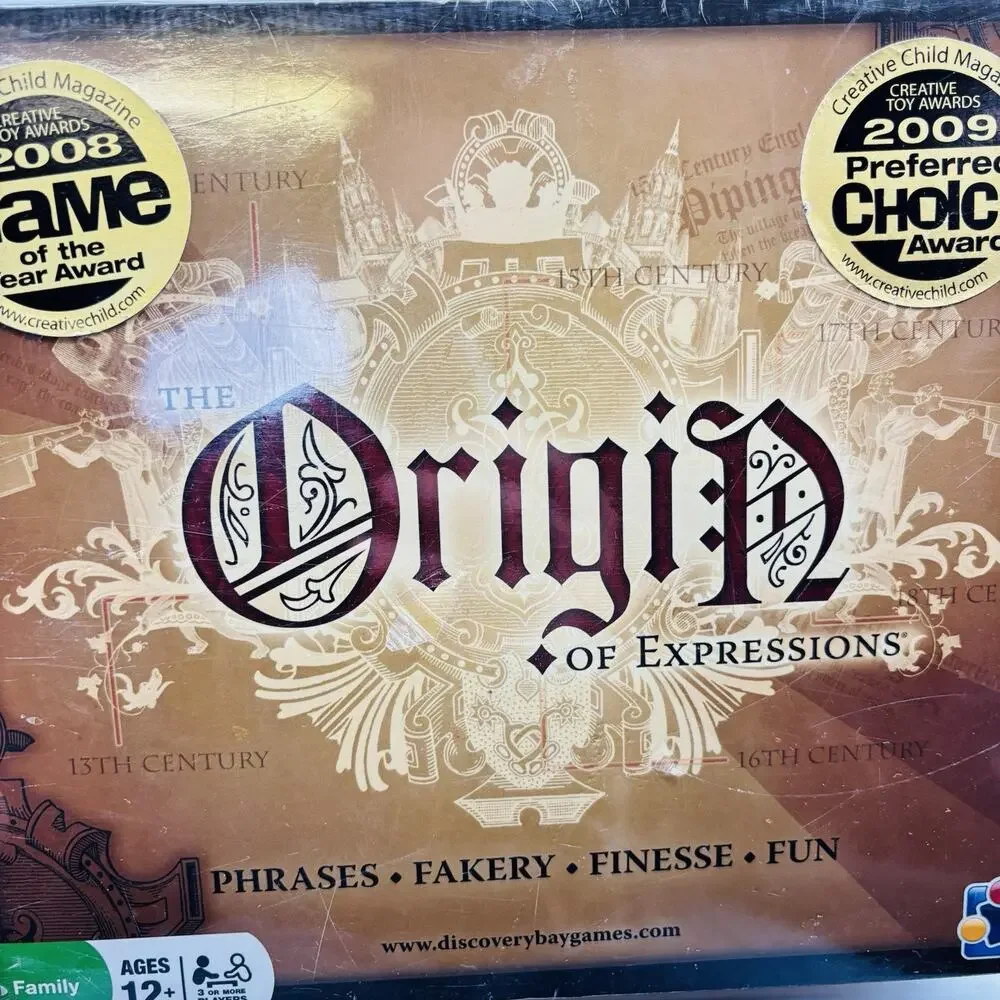 The Origin Of Expressions Phrases Fakery Finesse Board Game. NEW! Sealed.